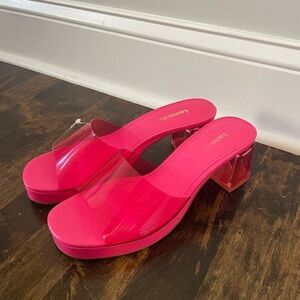 Larroude block heel sandals women’s size 7.5